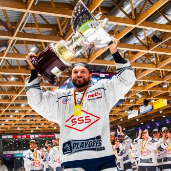 Siegtorschütze Tomas Sykora von den Dresdner Eislöwen, © Melanie Steigler