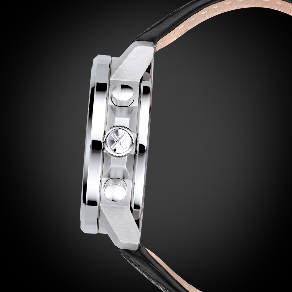 29 chronograph white with leather strap | Mühle-Glashütte