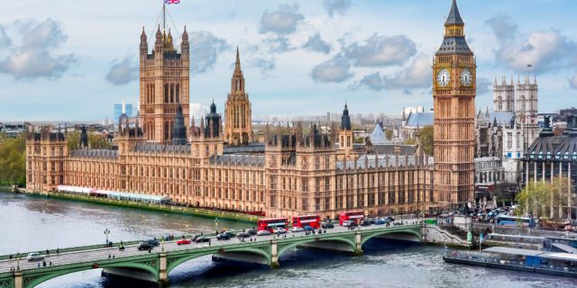 Blick auf Westminster Palace