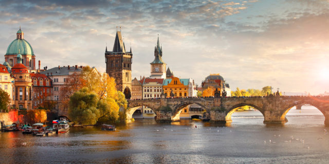 Blick auch Karlsbrücke in Prag