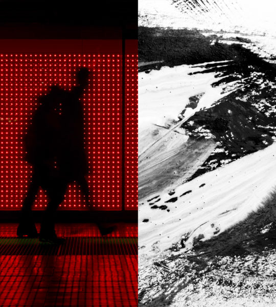 Moodbild Panova Rot, Rot/schwarze Schatten