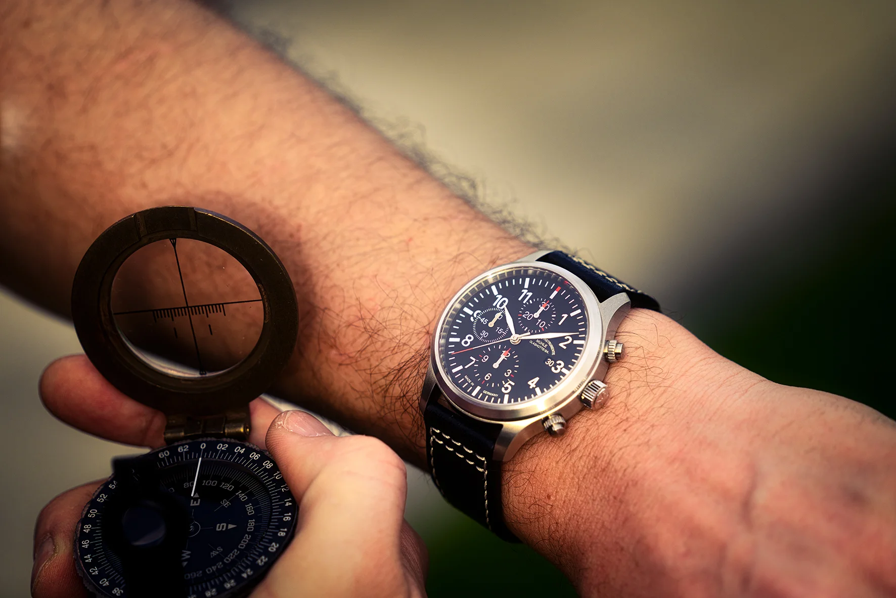 Terrasport I Chronograph | black pilot's watch | Mühle-Glashütte