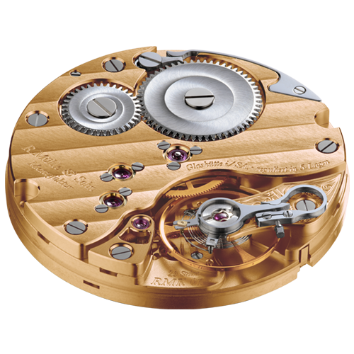 Uhrwerk Manufakturlinie RMK-01 vergoldet