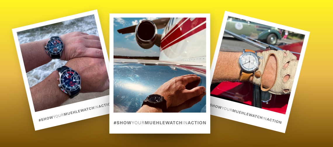 Drei Bilder von Armbanduhren im Einsatz